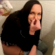 The thunder is stolen from the girl on the toilet, when it is discovered that the poop smell in the bathroom was from the family cat, and not her!